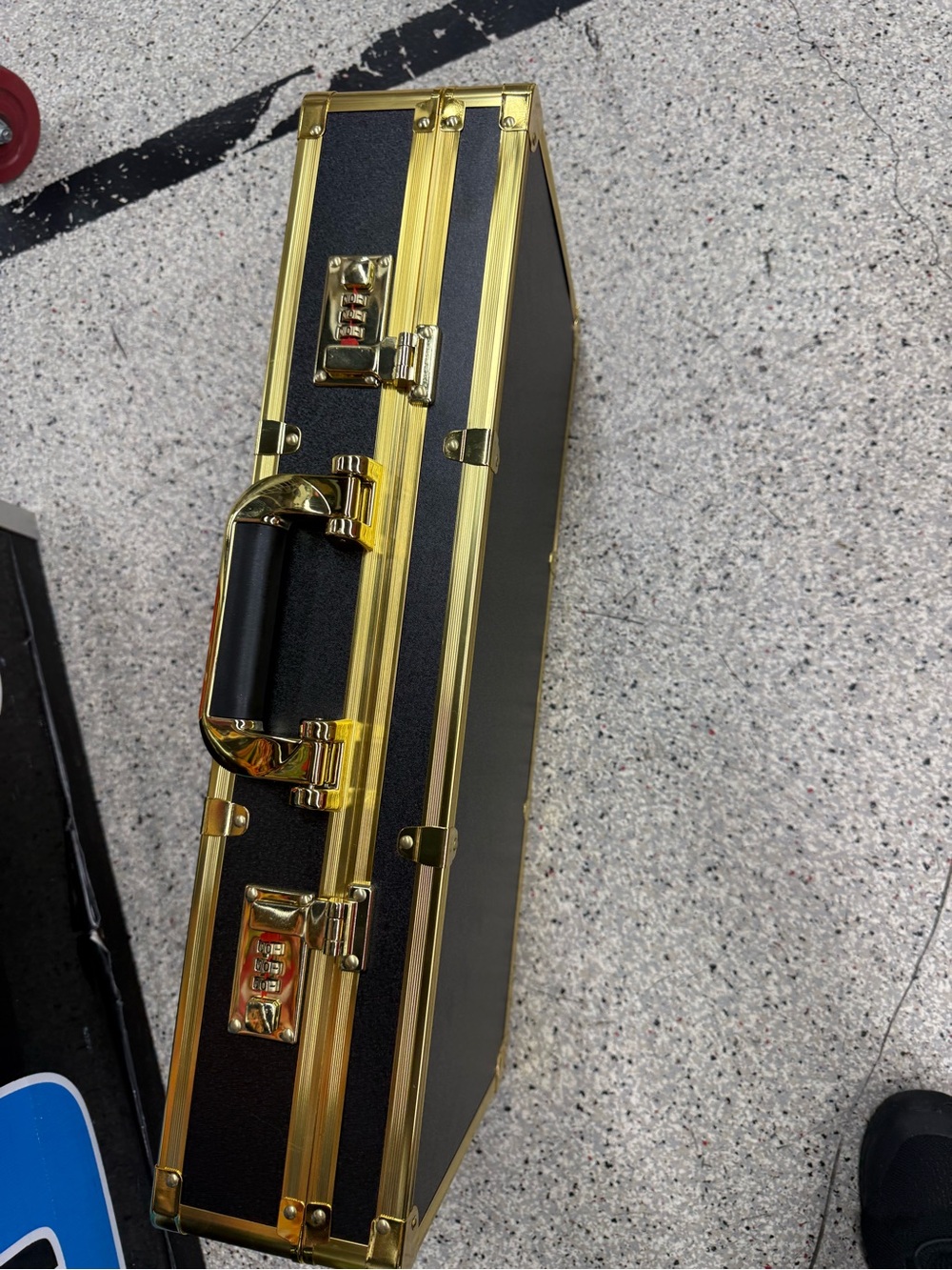 Black and Gold Hard Case with Combination Locks